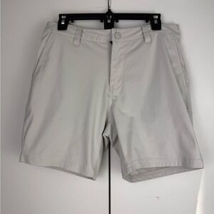 Rhone Commuter Shorts Mens 31 Light Gray Performance Stretch Flat Front Casual